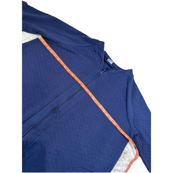 New Plus Size Croft & Barrow® Quilted Zip Short Robe Size 1X Blue - Picture 4 of 11